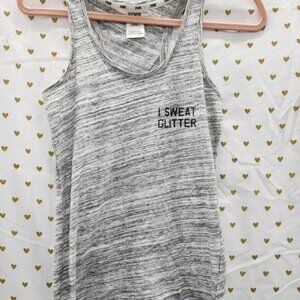 I sweater glitter marled tank top xs pink Victorias secret